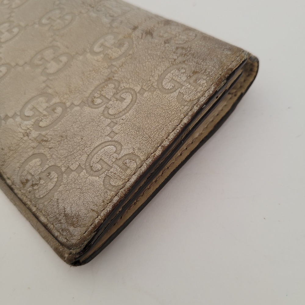 Gucci Guccissima Long Continental Wallet Bone White Leather 115229-2149‎ - Picture 14 of 14